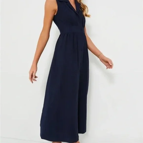 Tuckernuck Pomander Place Noelle Maxi Dress • Navy • Sleeveless • Size L - Picture 2 of 8